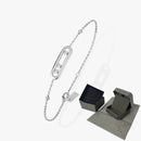 Bracelet Trois Pierres Mobiles Moissanite pour Femme