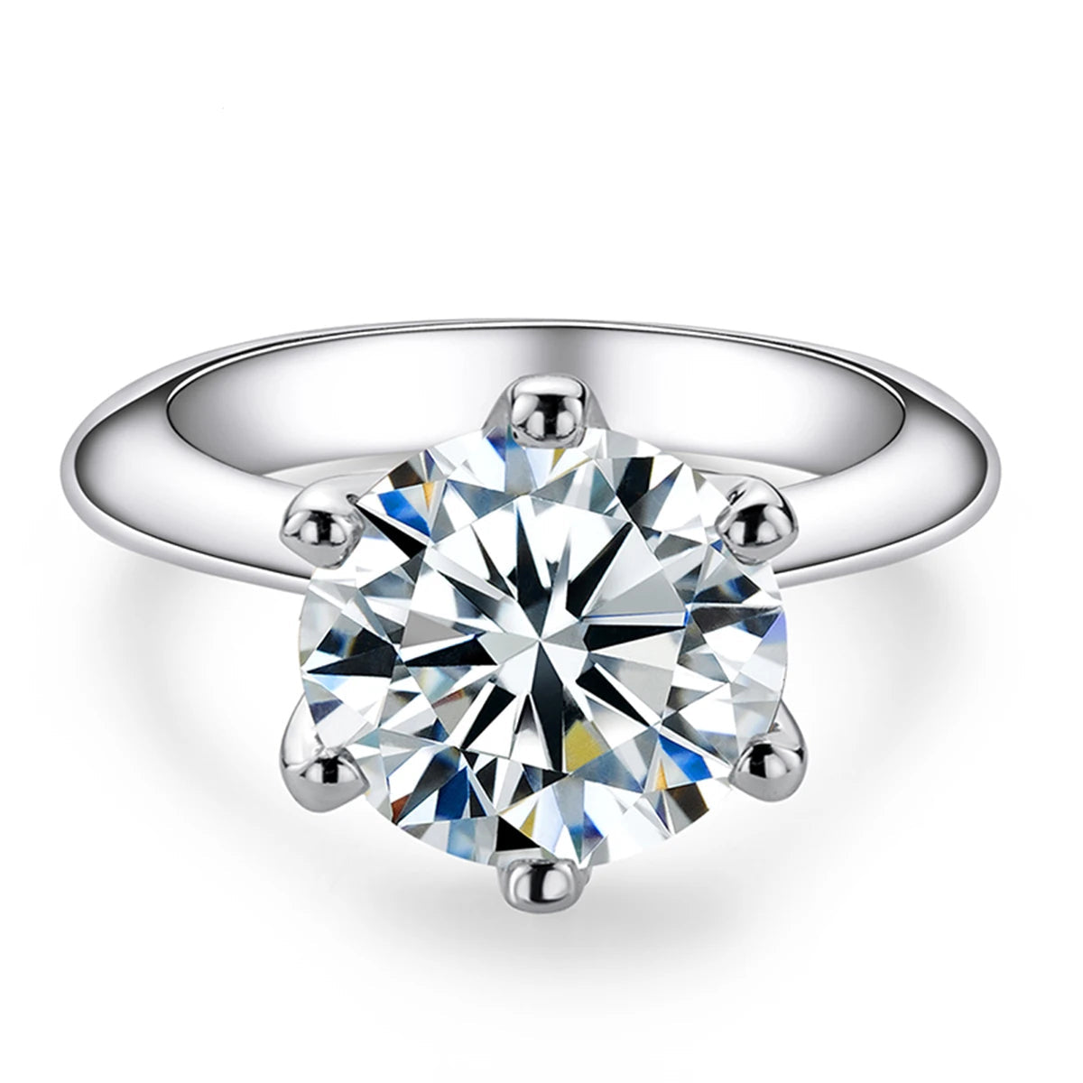 Bague de Fiançailles Moissanite D Couleur 1ct à 5ct pour Femme