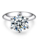 Bague de Fiançailles Moissanite D Couleur 1ct à 5ct pour Femme