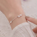 Bracelet Papillon Fleur pour Femme Argent S925 Réglable