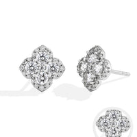 Boucles d’Oreilles Diamant Moissanite pour Femme en Argent S925 Plaqué Or 18K