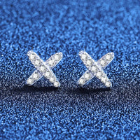 Boucles d’Oreilles Moissanite Femme en Finition Platine