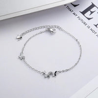 Bracelet Papillon Fleur pour Femme Argent S925 Réglable