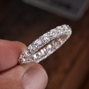 Bague Transparente Moissanite en Argent 925