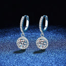 Boucles d’Oreilles Rondes 1ct en Moissanite pour Femme en Argent 925