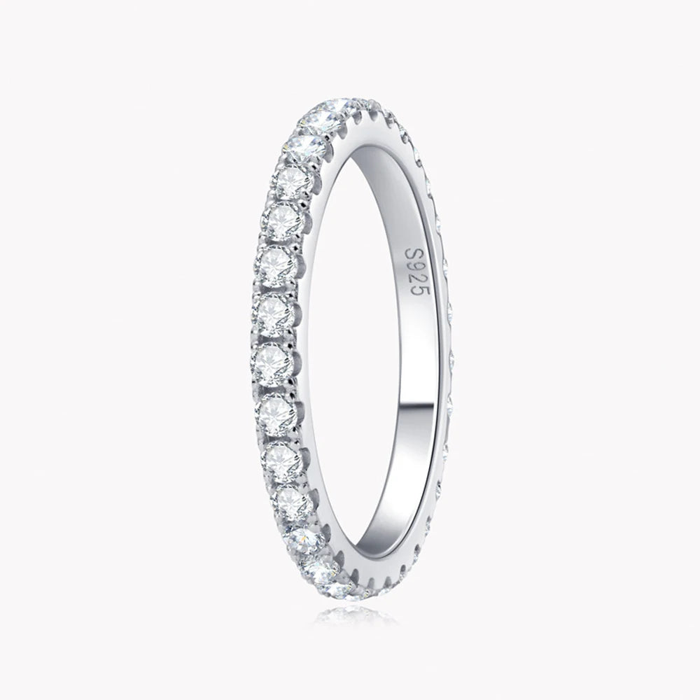 Alliance Éternité Moissanite 2mm pour Femme