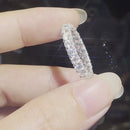 Bague Transparente Moissanite en Argent 925