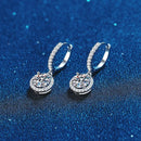 Boucles d’Oreilles Rondes 1ct en Moissanite pour Femme en Argent 925