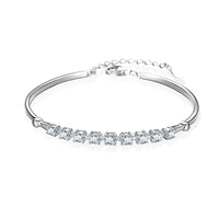 Bracelet Diamant Moissanite Certifié GRA pour Femme en Véritable Argent 925