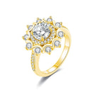 Bague Tournesol en Moissanite de Luxe pour Femme