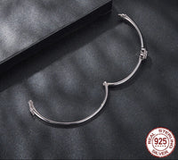 Bracelet Cœur Creux 0.5CT Moissanite en Argent 925