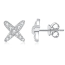 Boucles d’Oreilles Moissanite Femme en Finition Platine