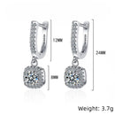 Boucles d’Oreilles Huggie 2CT en Moissanite Diamant de Laboratoire