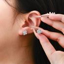 Boucles d’Oreilles Diamant Moissanite pour Femme en Argent S925 Plaqué Or 18K