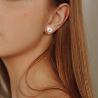 Boucles d’Oreilles Moissanite 0.2–3CT Or Rose pour Femme en Argent Pur 925