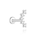 Boucles d’Oreilles Moissanite en Argent 925 à Dos Plat pour Femme