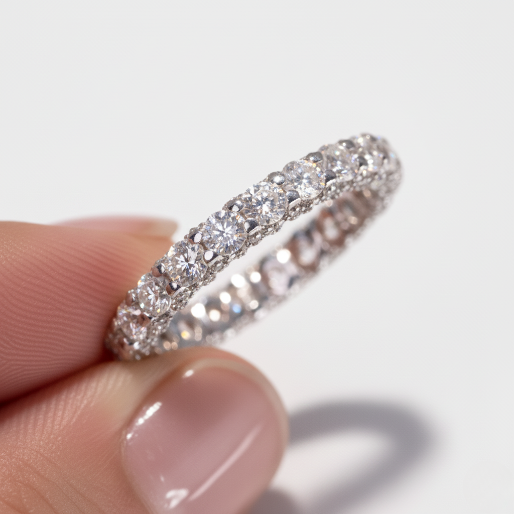 Transparante Moissanite-ring in 925 zilver