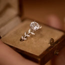 Bague Feuille 1CT Moissanite en Argent 925