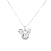 Collier Mickey Plein Moissanite en Argent 925