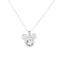 Collier Mickey Plein Moissanite en Argent 925