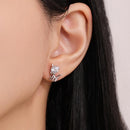 Boucles d’Oreilles Chat Personnalisées en Argent 925 avec Moissanite