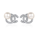 Boucles d’Oreilles Perles & Moissanite Style CC en Argent 925