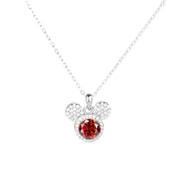 Collier Mickey Plein Moissanite en Argent 925