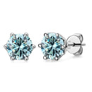 Boucles d’Oreilles Moissanite Coupe Russe 1/2/4CT Couleur D VVS en Argent 925