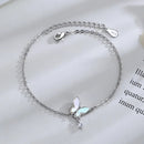 Bracelet Papillon Fleur pour Femme Argent S925 Réglable