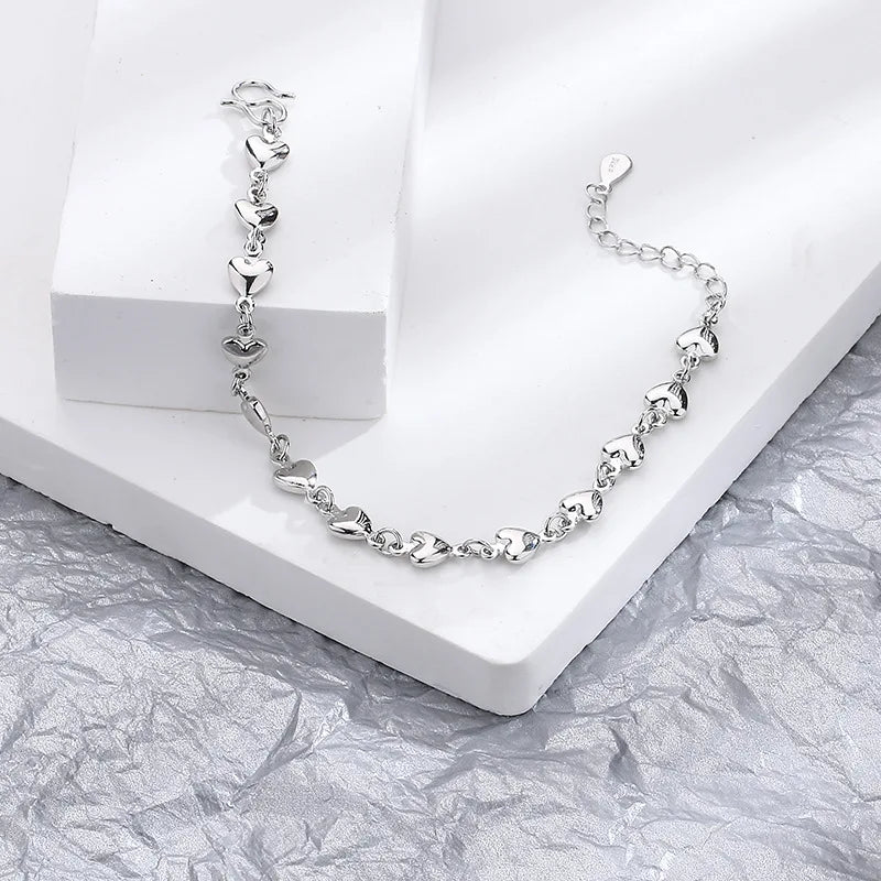 Bracelet Papillon Fleur pour Femme Argent S925 Réglable