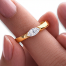 <tc>Ring Zuivere Marquise – Strakke lijn</tc>