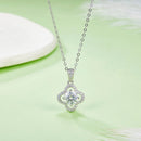Collier en Or Blanc 18K avec Moissanite et Rubis 1.0CT