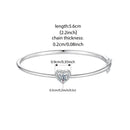 Bracelet Cœur Creux 0.5CT Moissanite en Argent 925