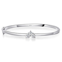Bracelet Élégant Femme Moissanite, Argent 925, Certifié GRA