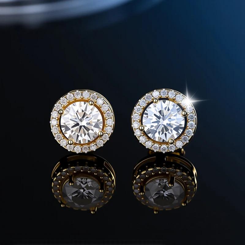 Clous d’Oreilles Moissanite Certifiés en Argent 925